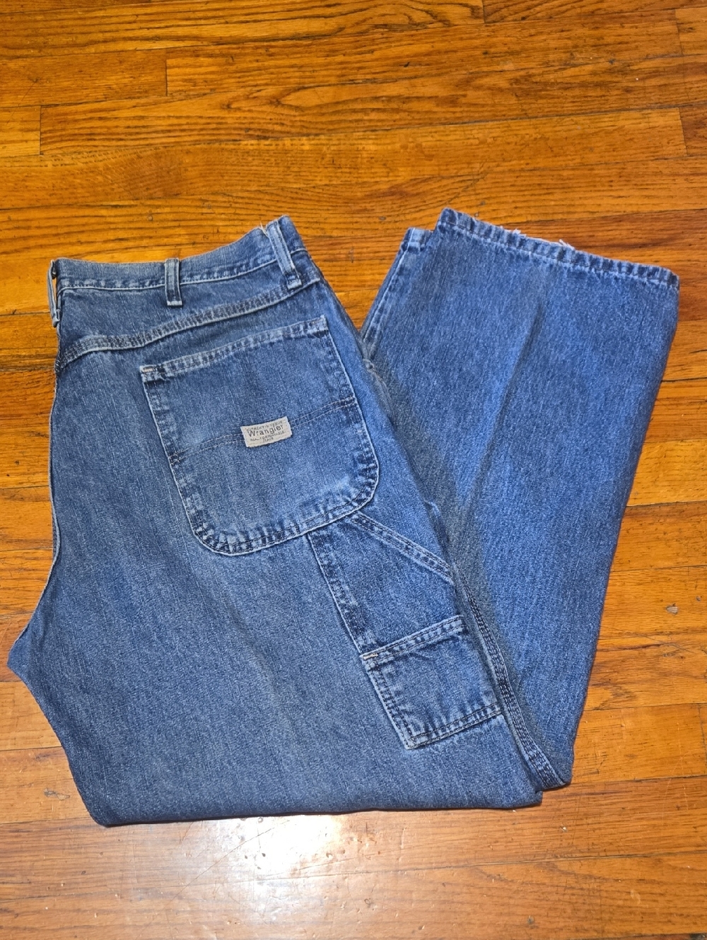 Wrangler WRG Jeans Co. Men's 36x30 Blue Carpenter Pants Workwear 94SE0DV